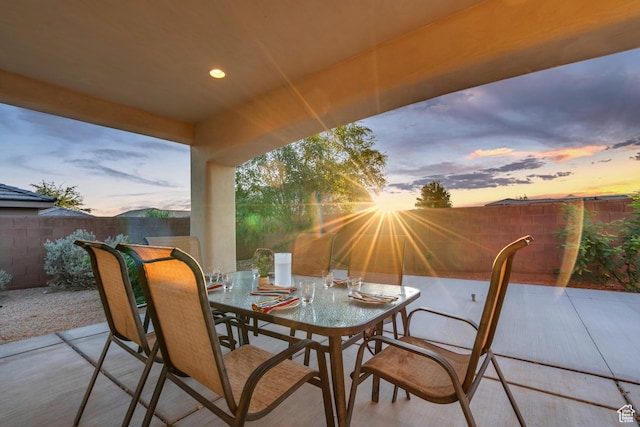 2691 S 3970 W, Hurricane, UT 84737 - view of patio / terrace featuring outdoor dining area and a fenced backyard