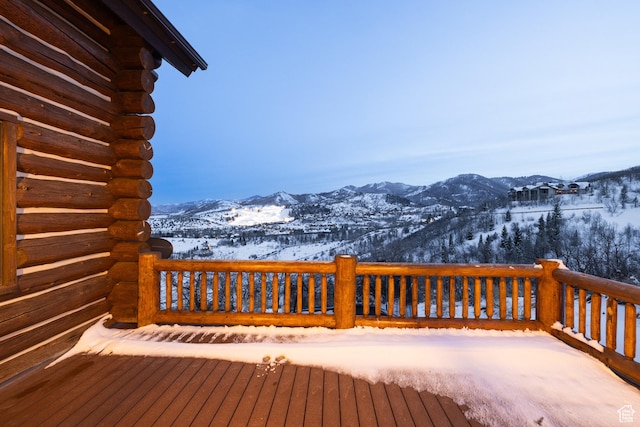 4115 Moose Hollow Loop, Park City, UT 84098 - snow covered deck featuring a mountain view