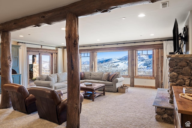 4115 Moose Hollow Loop, Park City, UT 84098 - carpeted living room featuring recessed lighting