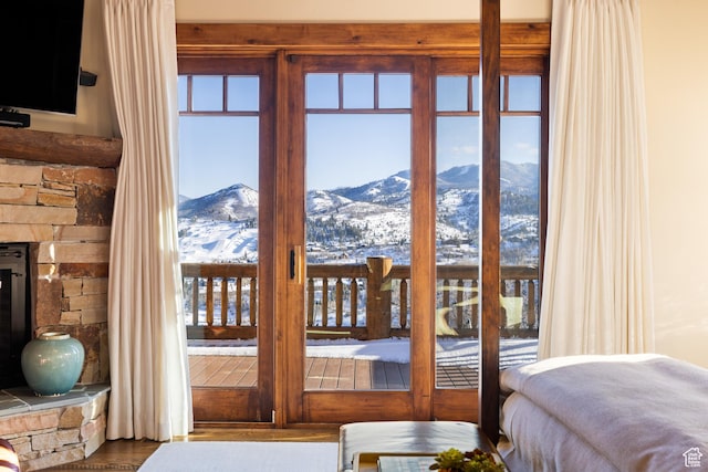 4115 Moose Hollow Loop, Park City, UT 84098 - bedroom with a mountain view and wood finished floors