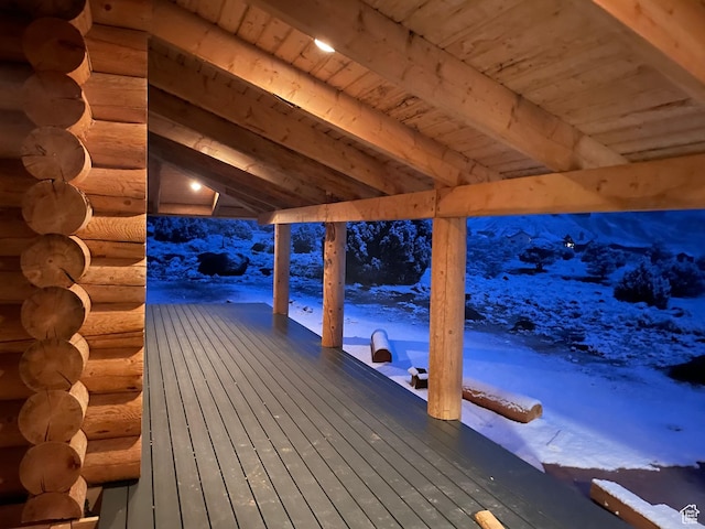 365 W Sleeping Rainbow Dr, Torrey, UT 84775 - view of snow covered deck