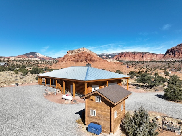 365 W Sleeping Rainbow Dr, Torrey, UT 84775 - view of front facade featuring a mountain view