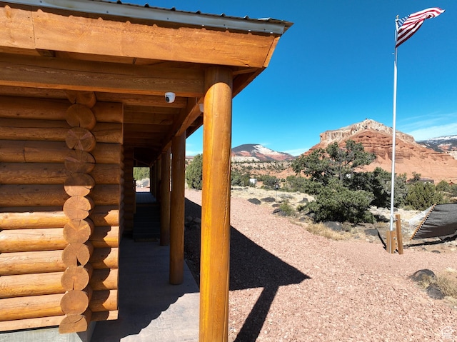 365 W Sleeping Rainbow Dr, Torrey, UT 84775 - view of patio with a mountain view