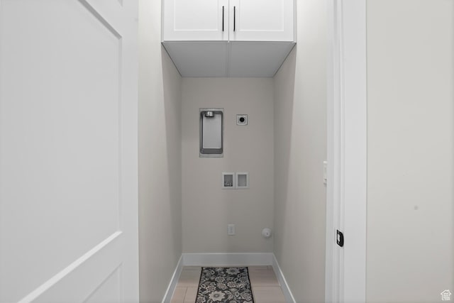 1036 E Fremont St, Washington, UT 84780 - washroom featuring hookup for a washing machine, cabinet space, baseboards, and electric dryer hookup