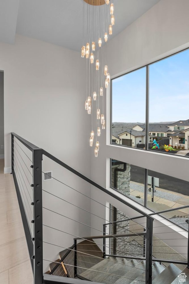 1036 E Fremont St, Washington, UT 84780 - stairway featuring visible vents and a residential view