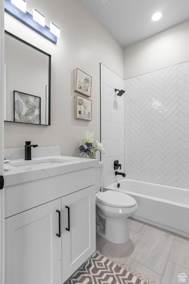 1036 E Fremont St, Washington, UT 84780 - bathroom with washtub / shower combination, toilet, and vanity