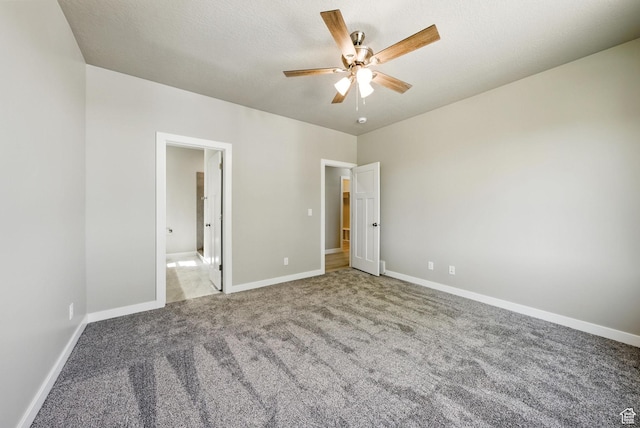 552 E 41st St, South Ogden, UT 84403 - unfurnished bedroom with carpet floors, ensuite bath, and a ceiling fan