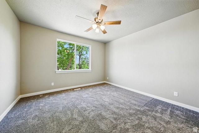 552 E 41st St, South Ogden, UT 84403 - carpeted spare room featuring a ceiling fan and a textured ceiling