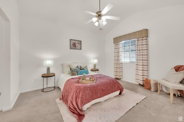 8851 S Humboldt Ct W, West Jordan, UT 84081 - carpeted bedroom featuring vaulted ceiling and ceiling fan
