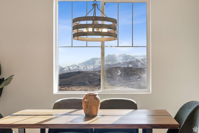 6005 N Westridge Rd, Heber City, UT 84032 - dining space with a mountain view