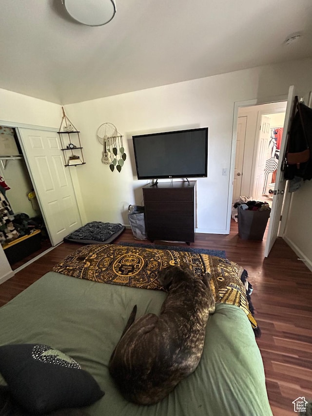 830 E 3990 S Unit D, Millcreek, UT 84107 - bedroom featuring wood finished floors, a closet, and baseboards