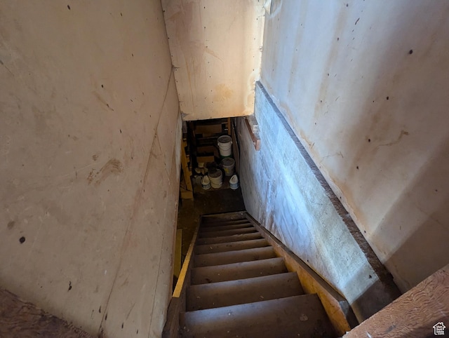 view of stairway