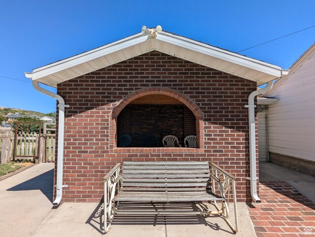 view of patio with fence