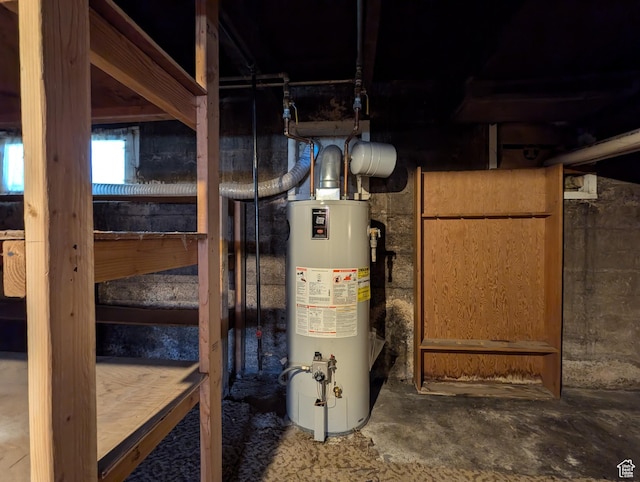 utilities featuring gas water heater