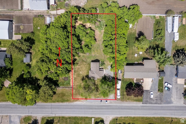 260 W 300 S, Hyrum, UT 84319 - aerial view of property and surrounding area featuring property parcel outlined