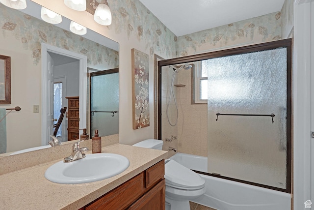 1778 Allison Way, Syracuse, UT 84075 - full bathroom featuring toilet, combined bath / shower with glass door, and vanity