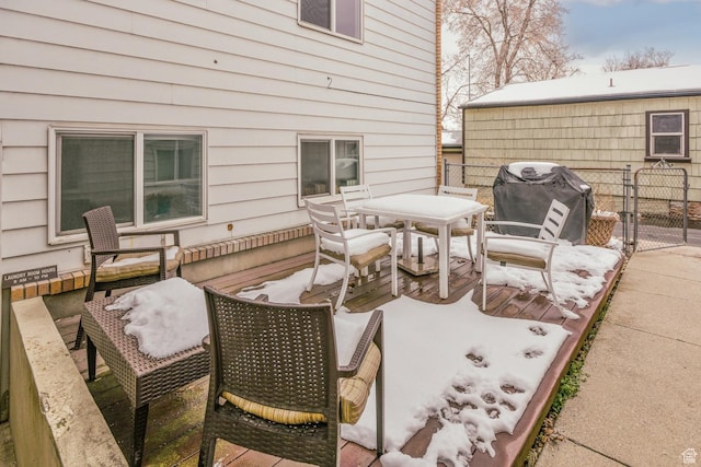 720 E 5th Ave N Unit 9, Salt Lake City, UT 84103 - view of patio featuring a grill and fence