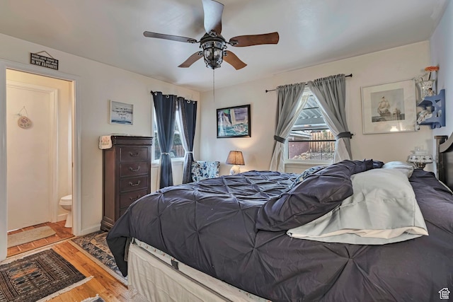 3614 Taylor Ave, Ogden, UT 84403 - bedroom featuring wood finished floors and ceiling fan