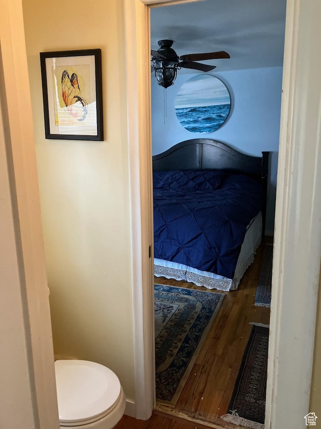 3614 Taylor Ave, Ogden, UT 84403 - bedroom featuring ceiling fan and wood finished floors