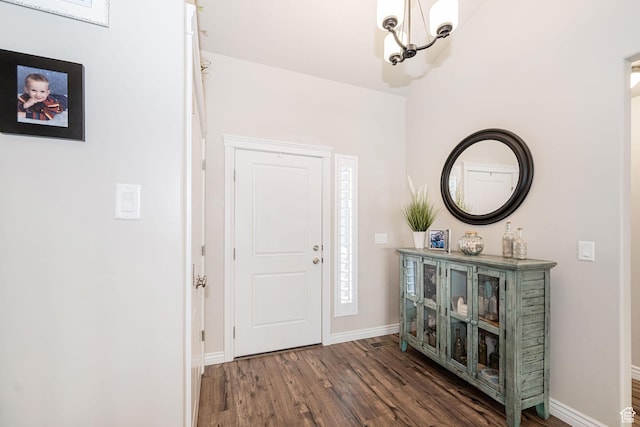 2252 W 3250 S, West Haven, UT 84401 - entryway featuring an inviting chandelier, wood finished floors, and baseboards