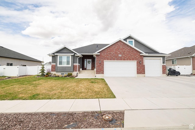 2252 W 3250 S, West Haven, UT 84401 - craftsman inspired home with brick siding, driveway, fence, and a garage