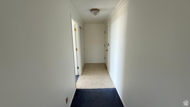 777 E S Temple Unit 13A, Salt Lake City, UT 84102 - corridor with light tile patterned floors, baseboards, and crown molding