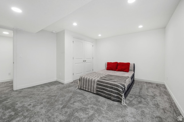10358 N Tamarack Way E, Cedar Hills, UT 84062 - carpeted bedroom with recessed lighting and a closet