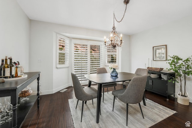 10358 N Tamarack Way E, Cedar Hills, UT 84062 - dining area featuring a chandelier and wood finished floors