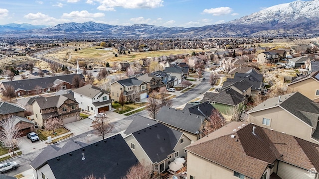 10358 N Tamarack Way E, Cedar Hills, UT 84062 - aerial view of residential area with a mountain backdrop