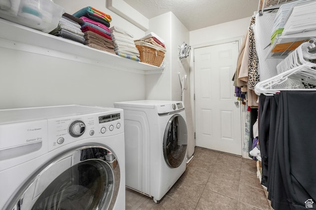 10358 N Tamarack Way E, Cedar Hills, UT 84062 - laundry room with washer and dryer and light tile patterned floors
