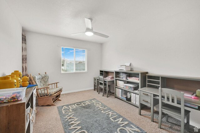 462 W 1490 N Unit 102, Logan, UT 84341 - office area featuring carpet flooring, ceiling fan, and baseboards