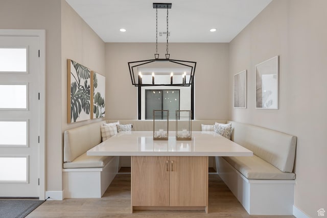 5401 S Aquamarine Ln E, St George, UT 84790 - dining space with plenty of natural light, recessed lighting, light wood-type flooring, and breakfast area