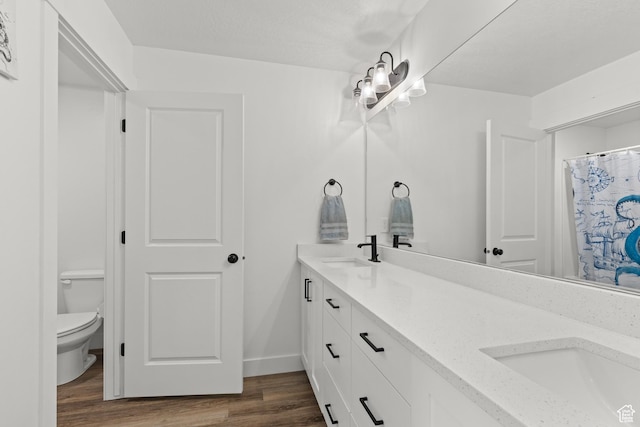 763 E 1200 S, Hyrum, UT 84319 - bathroom with toilet, wood finished floors, and double vanity