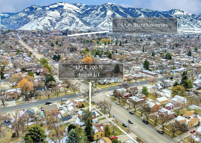 175 E 700 N, Logan, UT 84321 - bird's eye view with a residential view and a mountain view