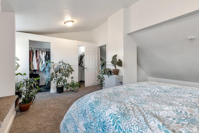 661 E 2735 S, Ogden, UT 84403 - carpeted bedroom featuring a walk in closet, a closet, and vaulted ceiling