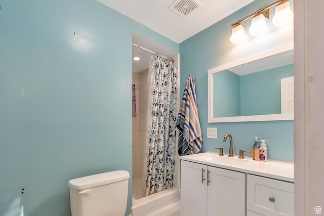 661 E 2735 S, Ogden, UT 84403 - full bath featuring vanity, a shower with shower curtain, toilet, and visible vents