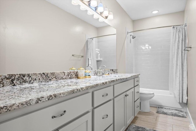 1336 S 2650 E, Springville, UT 84663 - full bath with vanity, shower / bath combination with curtain, toilet, and wood finish floors