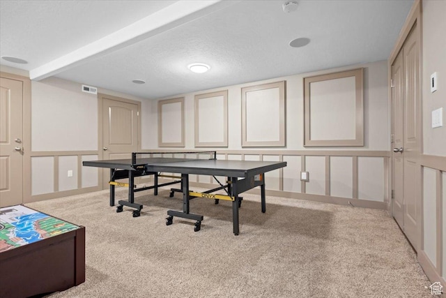 1336 S 2650 E, Springville, UT 84663 - rec room featuring a decorative wall, carpet flooring, and visible vents