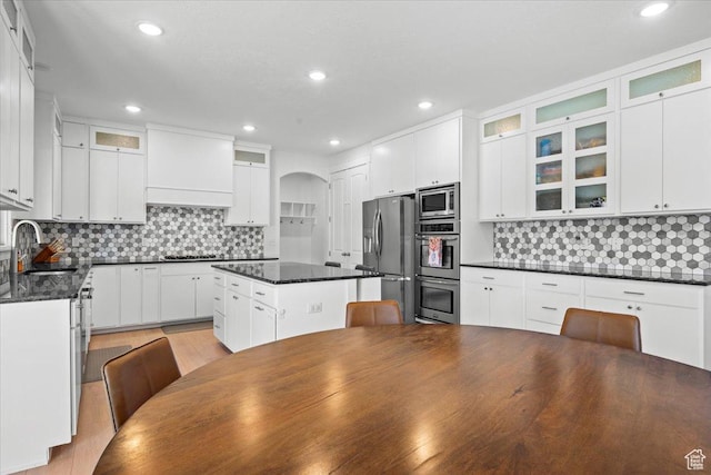 1336 S 2650 E, Springville, UT 84663 - kitchen featuring white cabinetry, a center island, appliances with stainless steel finishes, and a sink