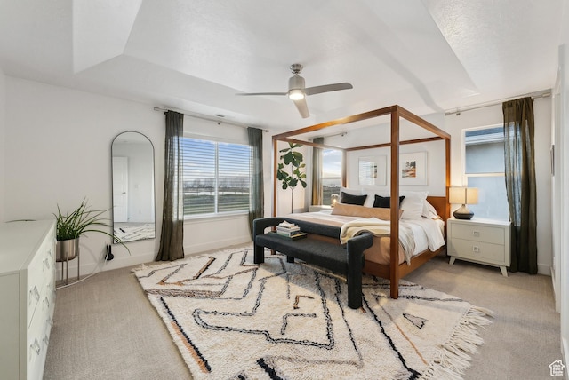 2101 W 980 S, Orem, UT 84059 - bedroom with baseboards, carpet, a raised ceiling, and ceiling fan