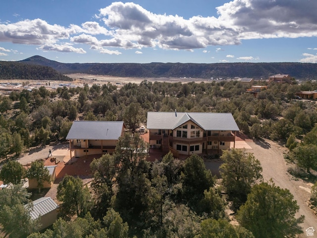 1617 N Mount Zion Dr, Apple Valley, UT 84737 - birds eye view of property featuring a mountain view and a forest view