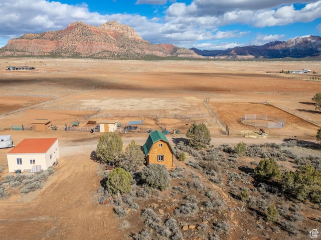 1617 N Mount Zion Dr, Apple Valley, UT 84737 - birds eye view of property with a mountain view and a rural view