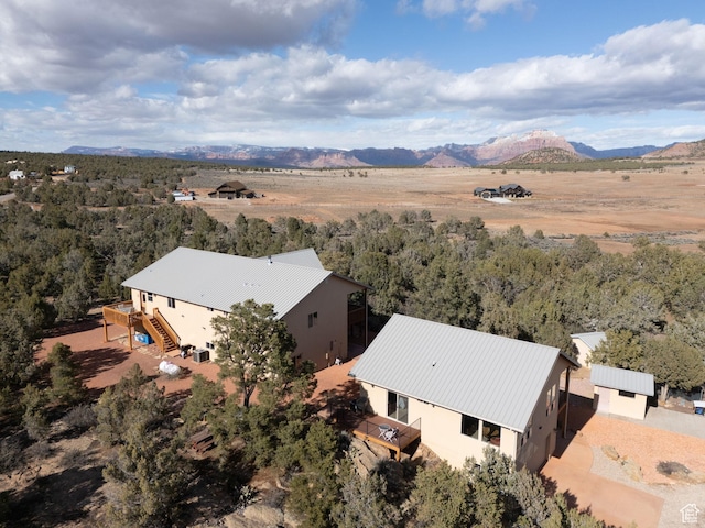 1617 N Mount Zion Dr, Apple Valley, UT 84737 - drone / aerial view featuring a mountain view and a view of trees