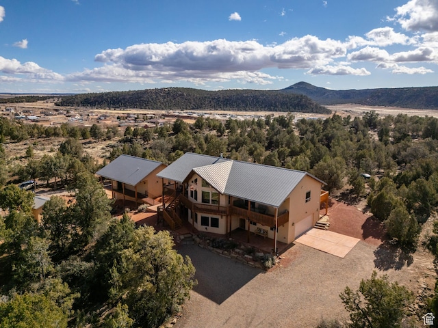 1617 N Mount Zion Dr, Apple Valley, UT 84737 - aerial view featuring a forest view and a mountain view