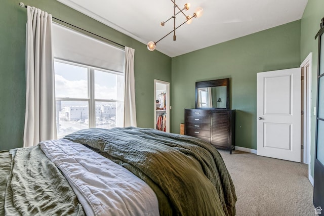 4712 W S Jordan Pkwy S, South Jordan, UT 84009 - bedroom with a chandelier, baseboards, and carpet