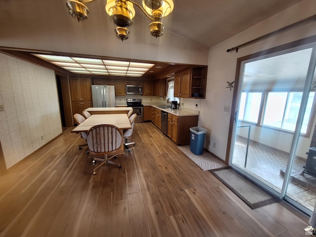 2801 W 1900 N, Plain City, UT 84404 - dining room with lofted ceiling and wood finished floors