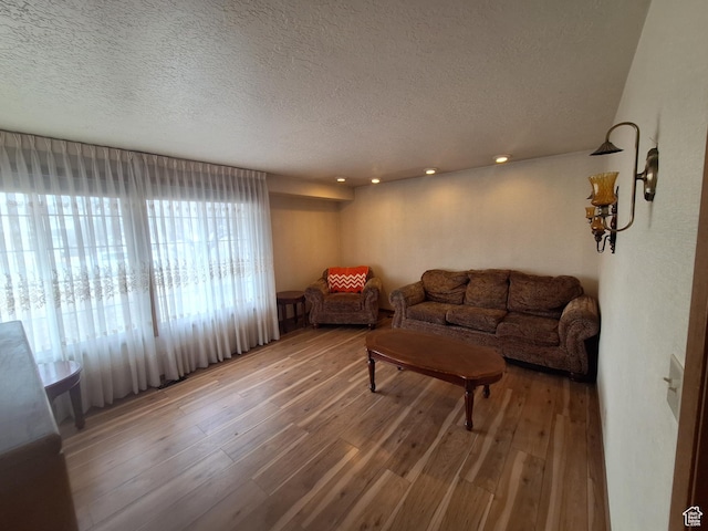 2801 W 1900 N, Plain City, UT 84404 - living area featuring a textured ceiling and wood finished floors