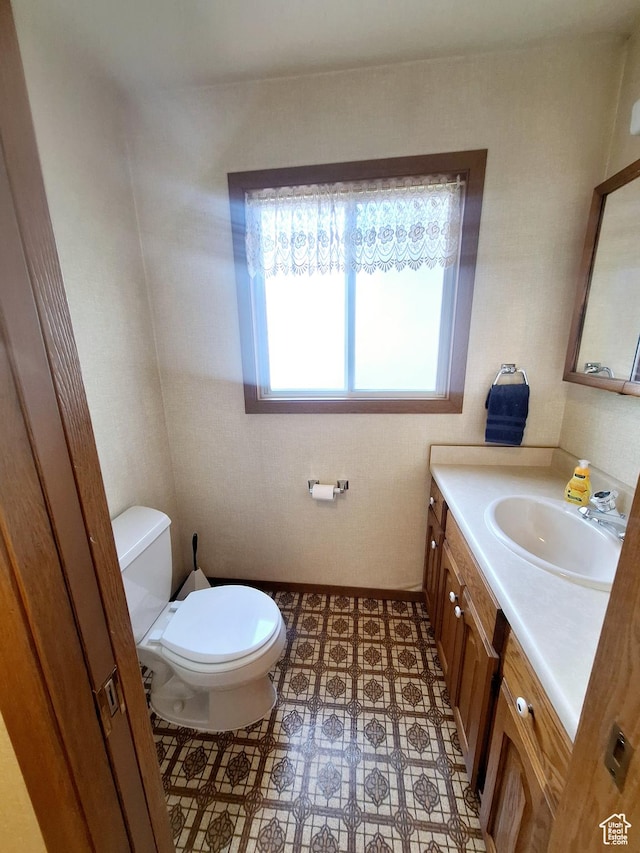 2801 W 1900 N, Plain City, UT 84404 - half bath with tile patterned floors, toilet, and vanity
