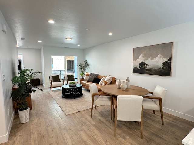 1590 S 900 W Unit 902, Salt Lake City, UT 84104 - dining room featuring baseboards, wood finished floors, and recessed lighting