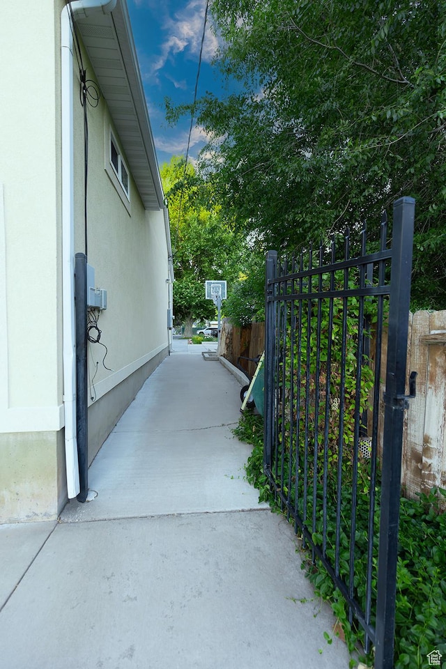 exterior space with fence